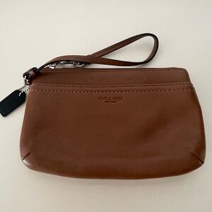 Coach Brown Leather Wristlet
